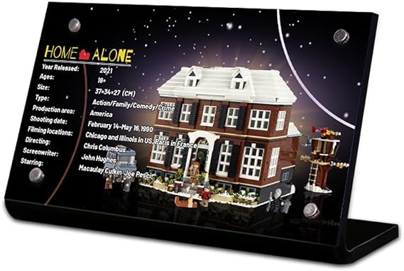 Acrylic Display Case Compatible with Lego 21330 Home Alone, Dustproof Transparent Clear Model Box (Building Blocks Not Included) A,5mm