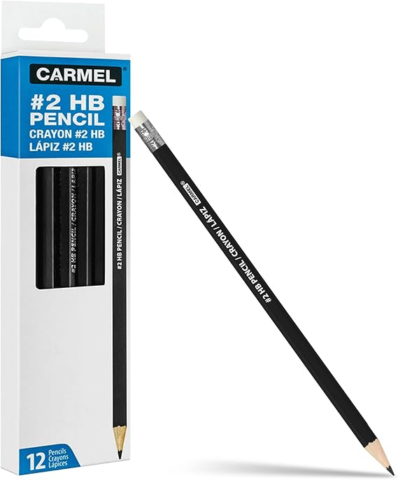 Carmel HB #2 Pencils - Box of 12, Black