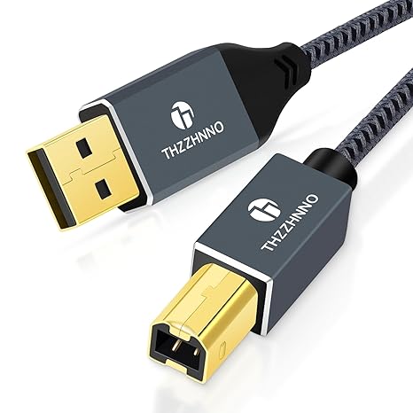 USB Printer Cable 3M, USBA to USBB Cable, USB 2.0 Type A Male to B Male Scanner Cord for HP, Dell, Epson, Xerox, Lexmark, Brother, Canon, Samsung, Piano