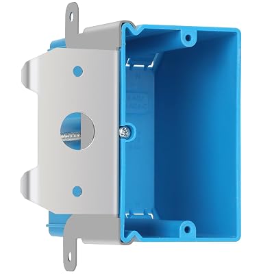1 Pack XIUTE 1 Gang Adjustable Electrical Outlet Boxes,Non-Metallic Outlet Boxes,21 Cubic Inch Junction Box,Blue,ETL Listed
