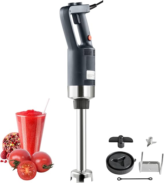 Happybuy 500W Commercial Immersion Blender, Heavy Duty Hand Mixer with Variable Speed, 304 Stainless Steel Blade, Portable Kitchen Mixer for Soup, Smoothie, Puree, Baby Food