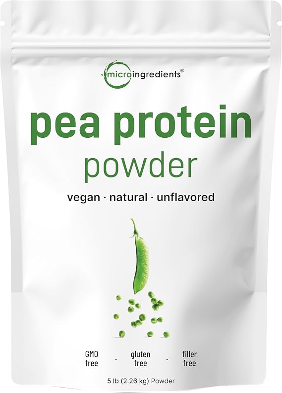 Micro Ingredients Pea Protein Powder, 5lb | Vegan, 27g Protein Per Serving