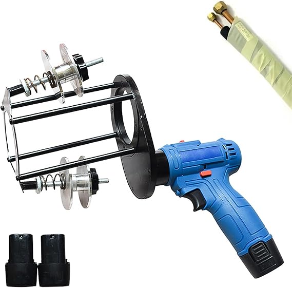 Air Conditioning Tape Winding Machine,Electric Tape Wrapping Machine Air Conditioner, 7cm Pipe Cable Tie Winding Tool