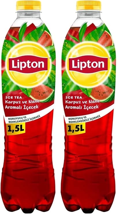 Lipton Ice Tea Watermelon and Mint Flavored Cold Tea Pet 1.5 L 2 pack