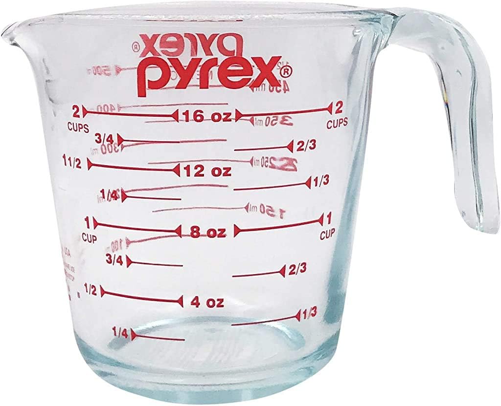 Pyrex 6001075 2 Cup Glass Measuring Cup - Made in USA