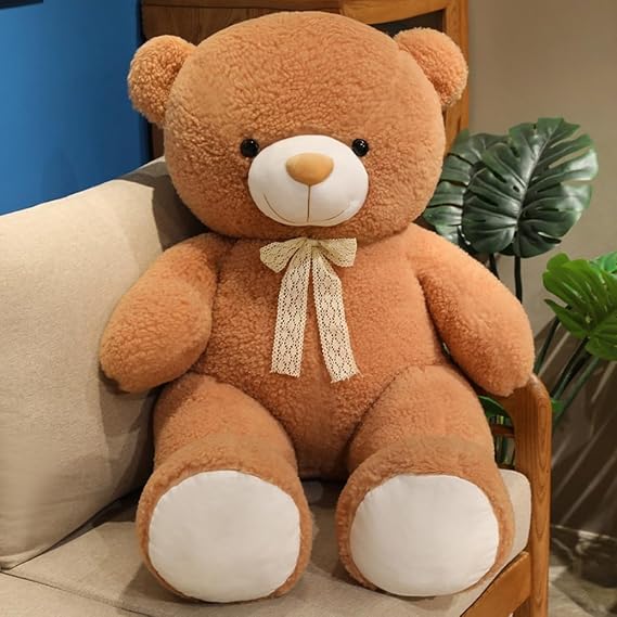 Teddy Bear Plush, Extra Large, Huge Bear, Super Soft, Sleeping Pillow, Khaki, Cute, 70.9 inches 180 cm, Soothing, Comfortable, Interior, Kids, Girlfriend, Christmas Gift