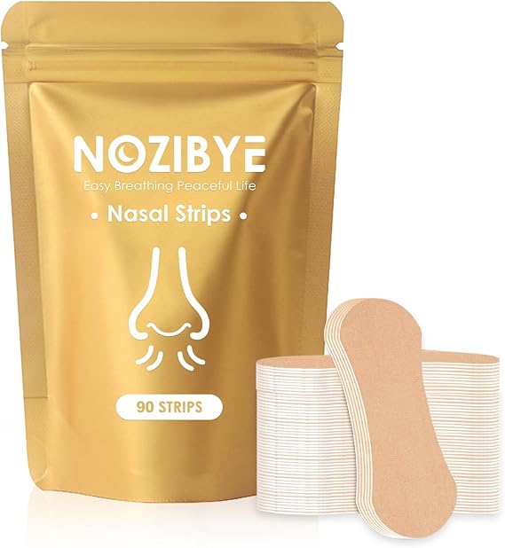 Nose Strips for Breathing | Anti Snore & Better Sleep (90 Count, Tan) - Nasal Strips for Breathing, Stop Snoring, Clear Airways