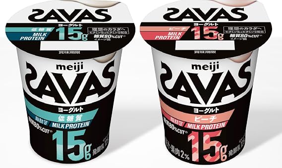 Meiji Zavas SAVAS MILK PROTEIN Yogurt Fat 0 125g×12 pieces (eating type 2 × 6 pieces each) Cool delivery