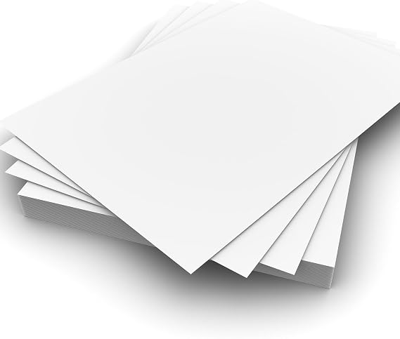 100 Sheets A4 160gsm White Card - Premium Thick Printing Paper Suitable for All Printers