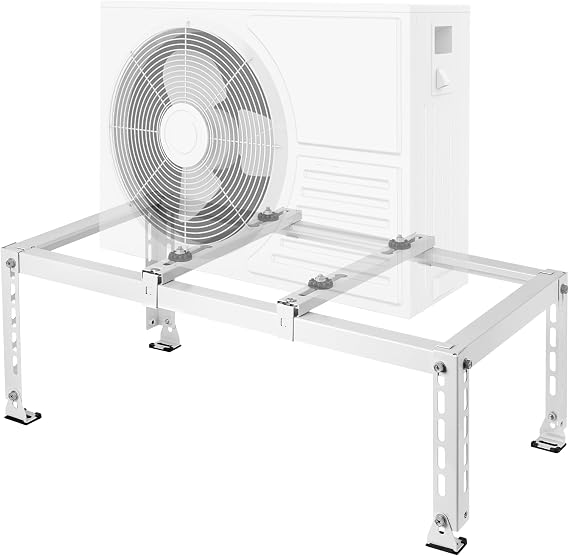Mini Split Ground Stand for 9,000-24,000 BTU Air Conditioner Ground Bracket Heavy Duty Condenser Stand Mini Split Bracket for Ductless Air Conditioners Heat Pump System