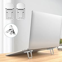 Portable Invisible Laptop Stand for HP EliteBook 655 15.6 inch G10 Laptop,Aluminum Alloy Mini Foldable Self-Adhesive Laptop Stand with 2 Adjustable Angles for Desk