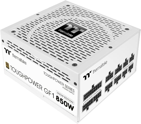 Thermaltake Toughpower GF1 850W - Full Modular, Non-Light, Full Range, Analog, 80 Plus Gold, EU, 100% JP CAP, All-Flat Cable - Snow Edition