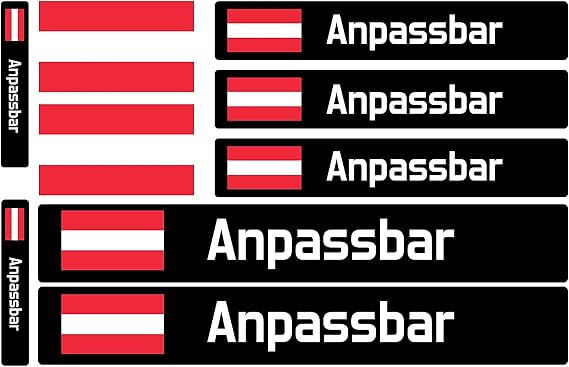 9 Bicycle Name Stickers and Flag Custom Stickers with Flag for Bicycles Motorcycles Cars and Other Objects