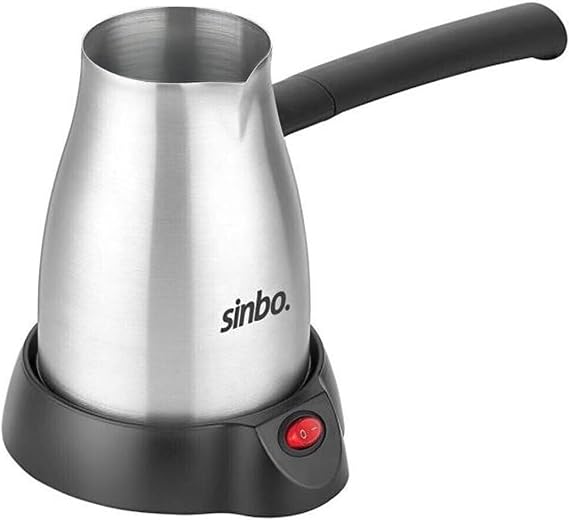 Sinbo SCM-2967 İnox Elektrikli Cezve – 5 Fincan Kapasiteli, Paslanmaz Gövdeli Türk Kahve Makinesi