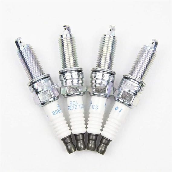 spark plugs 4 PCS Iridium 18846-10060 1884610060 SILZKR6B10E Spark Plug Compatible with Hyundai Compatible with Accent Compatible with Kia Compatible with Rio Compatible with Soul 1.6 Auto Parts
