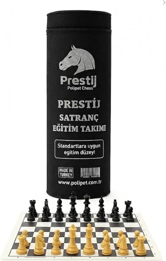 Prestij Rulo Satranç Takımı | Eğitim Satranç Seti Katlanabilir Biala Derisi Rulo | Plastik Taşlı | Taşıma Çantalı | Okul ve Turnuva Kullanımı İçin Uygun |
