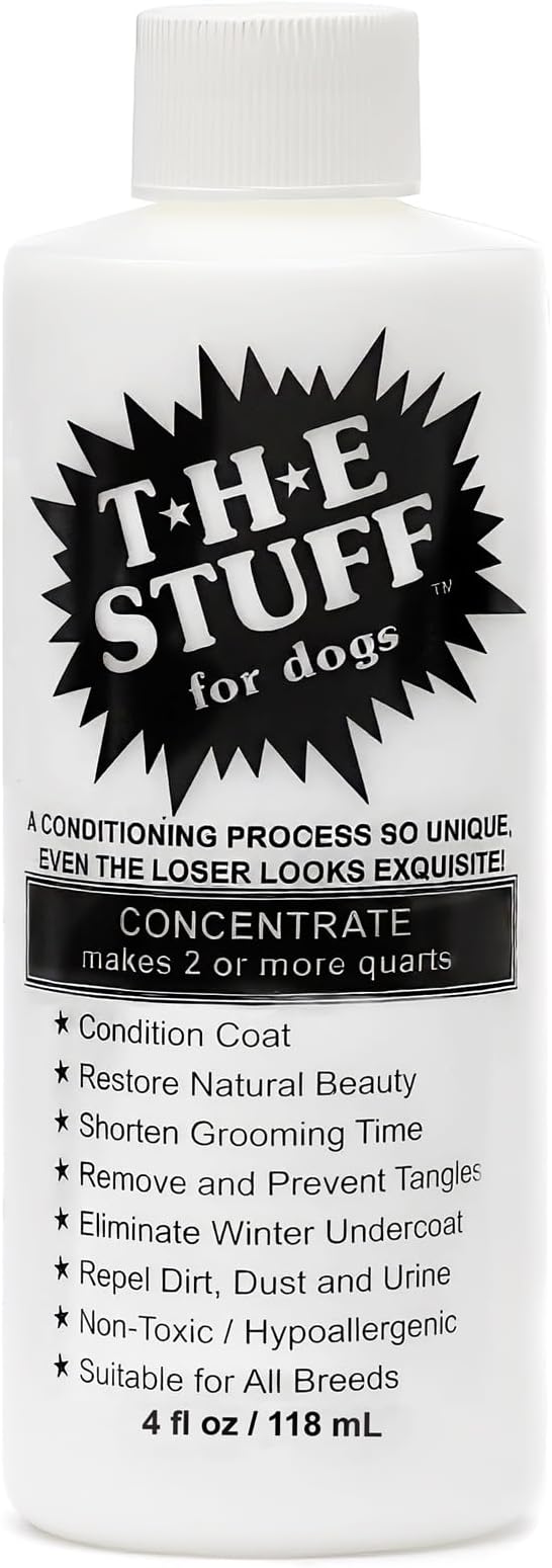 The Stuff Leave in Dog Conditioner and Detangler Spray | 4oz Concentrate 15:1 | Perfect Solution for Managing Matted Dog Hair Dog Detangling and Dematting Product