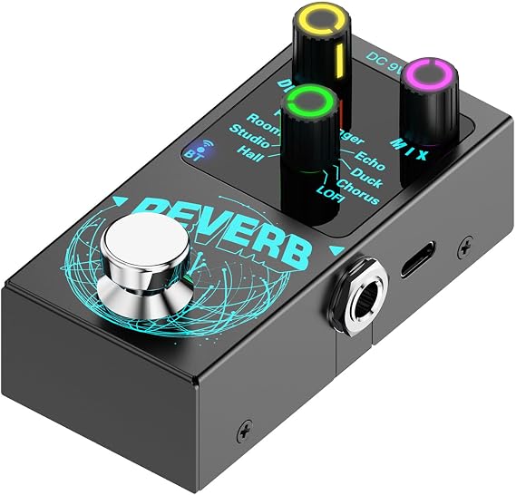 Guitar Reverb Effector Single Block Effect Digital Effect Pedal 9 Mode Effect Pedal Guitar Digital Reverb Effect