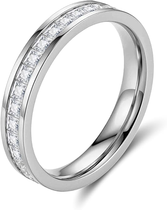 Minimalist & Romantic Single-Row Diamond Ring for Daily, Date & Wedding