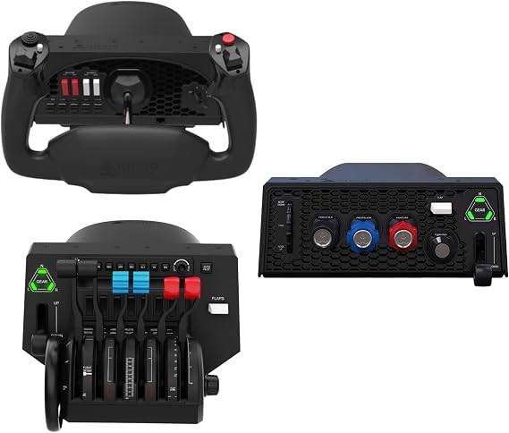 Honeycomb Aeronautical Alpha Flight Controls Yoke & Switch Panel Bundle | Throttle Quadrant, TPM Module, (3 items)