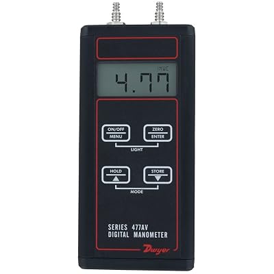Dwyer 477AV Handheld Digital Manometer, 477AV-00, 0-4 wc, Air VelocityFlow Modes