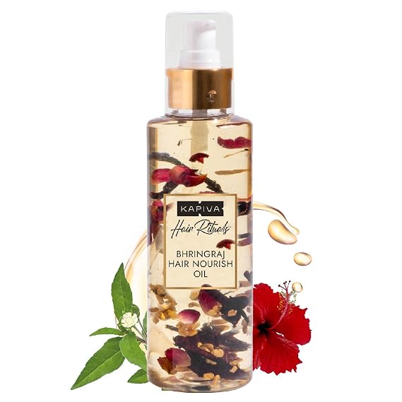 Kapiva Bhringraj Hair Nourishing Oil (200 ml) 100% Ayurvedic | Voluminous Hair Within 90 Days | Provides Hair Nourishment