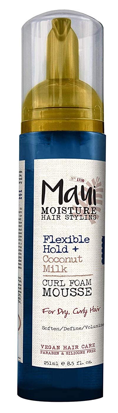 Maui Moisture Coconut Milk Curl Foam Mousse 8.5 Ounce 251ml Pack of 2