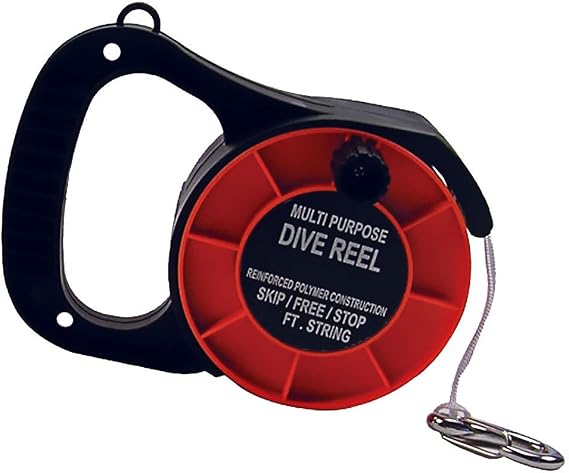 Promate Scuba Dive Reel Line with Plastic Handle Spool, 150 Feet String