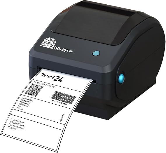 Double Dragon 4” Direct Thermal Label Printer – USB-Only, No Bluetooth or Wi-Fi, 203 DPI High-Speed Shipping & Barcode Printer for Windows & Mac, Large Roll Capacity, 4x6 Compatible, No Ink or Ribbon