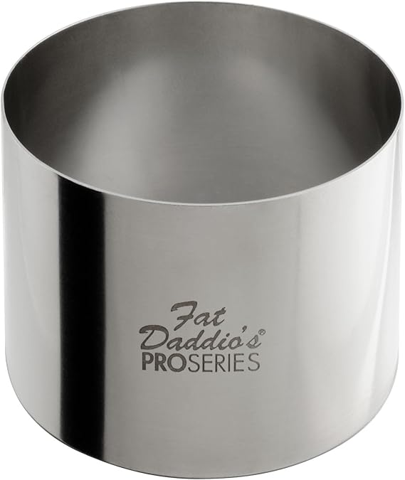 Fat Daddio's Stainless Steel Round Cake & Pastry Ring, 3 x 2 Inch