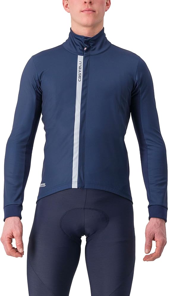 CASTELLI Mens Entrata Jacket, Windproof Fleece Road & Gravel Cycling Jacket