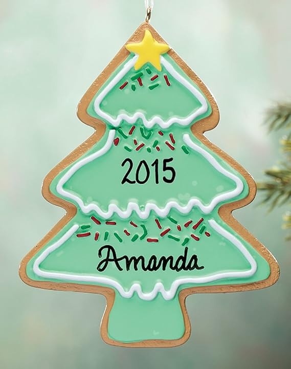 Custom Christmas Tree Cookie Ornament, 100% Resin, Seasonal D cor -