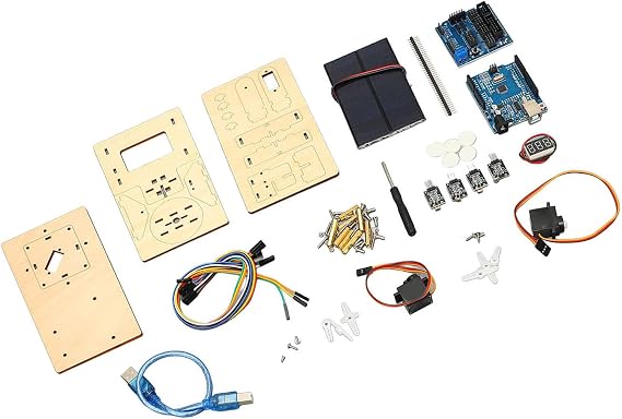 STEM Learning Solar Tracking Kit DIY Wooden Smart Tracker Programming Project for Kids with IDE Compatibility