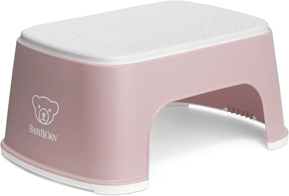 BabyBjorn Step Stool, Powder Pink/White