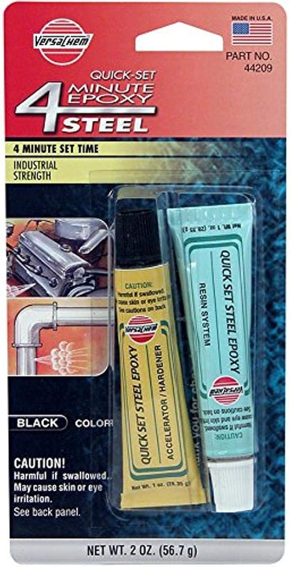 Versachem 44209-12PK 4-Minute Steel Epoxy - 2 oz., (Pack of 12), Gray,Bronze