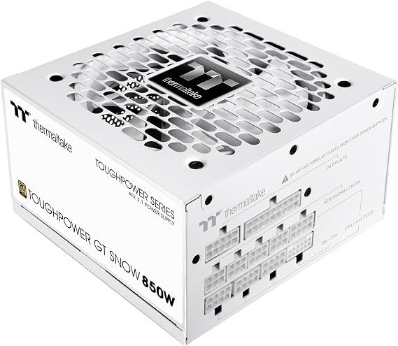 Thermaltake TOUGHPOWER GT 850W Snow ATX 3.1/PCI Express 5.1 Compatible 80PLUS GOLD PC Power Supply Unit White PS-TPT-0850FNFAGJ-W PS1503