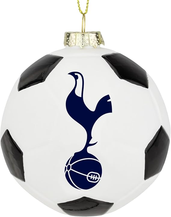 Tree Buddees x Tottenham Hotspur F.C. Official Football Club Bauble Limited Edition Spurs Christmas Ornament - Premier League Soccer Team (Glass Soccer Ball)