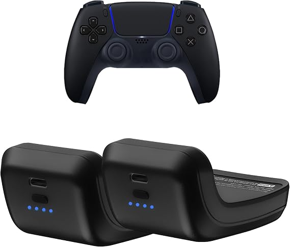 2X 3000mAh PS5 Controller Battery Pack, PS5 Replacement Battery Extender for Sony PlayStation 5 DualSense LIP1708 CFI-ZCT1W Controller with USB-C Charging Cable