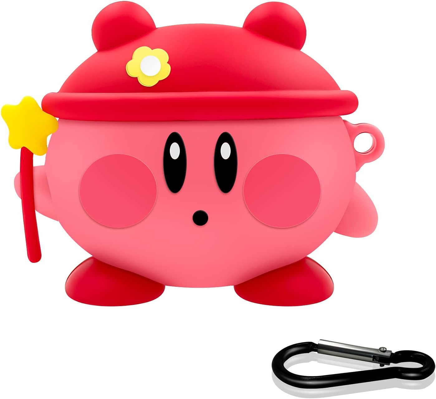 Beats Studio Buds Case, 3D Cute Kawaii Cartoon 2021 New Kirby Soft Silicone Case for Beats Studio Buds Dustproof Shockproof Protective with Keychain