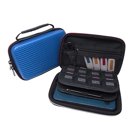 VSEER Carrying Case for Nintendo 3DS XL/New 3DS - Hard Protective Shell Travel Case - Blue