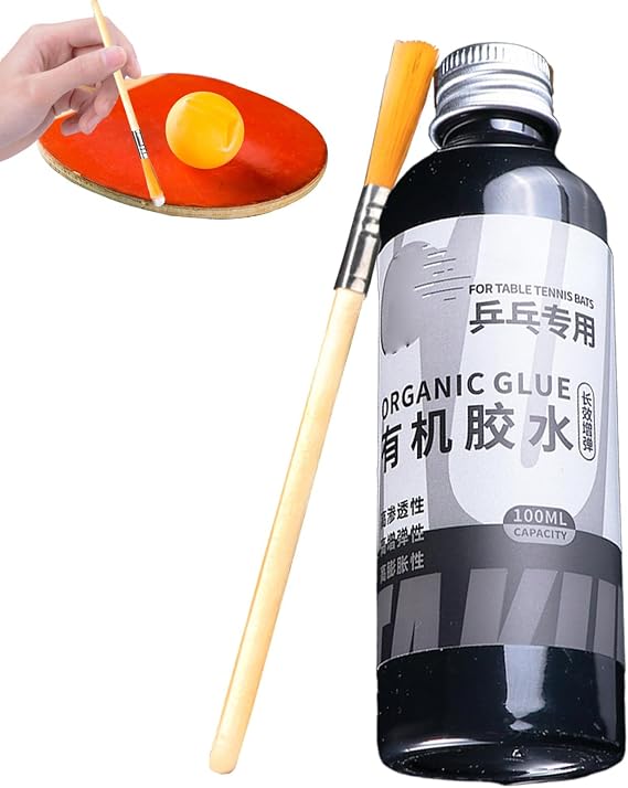 Table Tennis Racket Rubber Glue, 100ML T Ennis Rack et G LUE with Special Brush, Ta ble Te nnis Ra cket Glu e for Assembling Tabl e Ten NIS Paddle for Daily Training and Competition