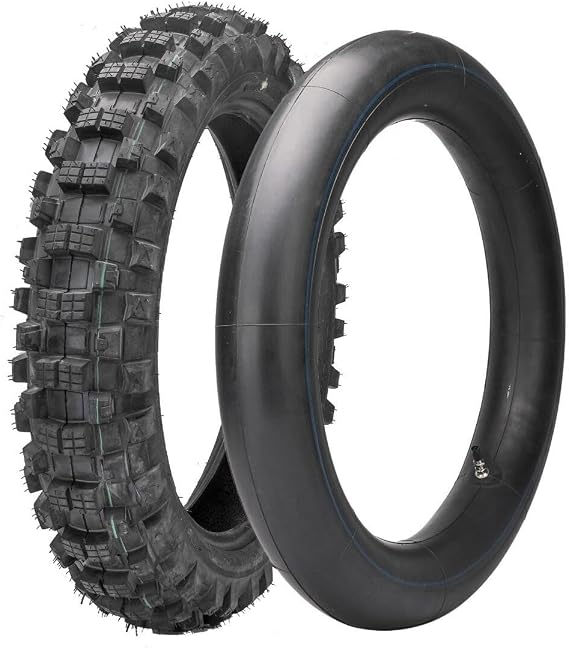 110/90-18 3.50-18 Rear Knobby Tire and Tube Set for Off-Road Motorcycle Dirt Pit Bikes TTR230 XR650 YZ125 KLX65 XR200 CRF230 CRF250 CRF450 Apollo Surron Taotao Coolster