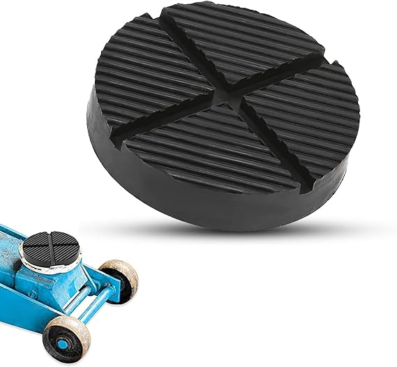 Floor Jack Rubber Pad, Jack Pad Adapter, Pinch Weld Side Frame Protector, Universal Jack Stand Pads, Car Lift Frame Rail Protection Accessories (Black)