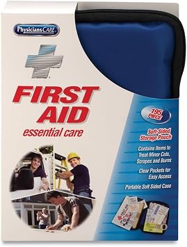 PhysiciansCare 90167 Soft-Sided First Aid Kit for up to 25 People, 195 Pieces/Kit