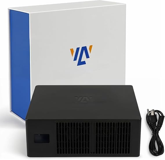 Bitcoins Miner Lotto Mining Device 4.2TH/S 2.4G WiFi SHA-256 Asic Chip BM1366 Portable LV08 Micro Silent Cryptocurrency Home Use BTC Miner Machine Solo Miner, Black