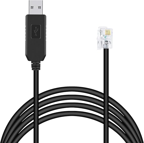 Meade 505 Telescope to PC Control Cable CP2102 RS232 RJ10 Serial Adapter Converter Connector Autostar Audiostar Cable Compatible for ETX127 ETX125 ETX-90 LXD75 LX80 LX90