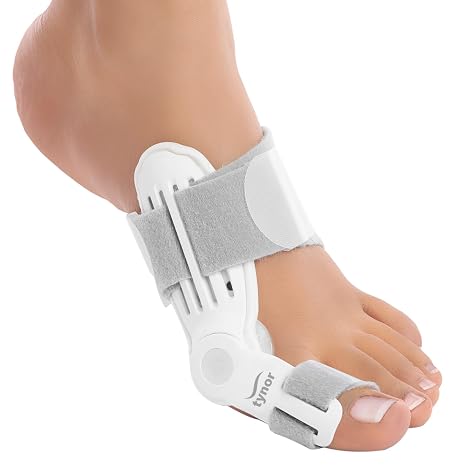 TYNOR Bunion Corrector for Men & Women Orthopedic Bunions Correction Lightweight & Adjustable Non-Slip Bunion Splint Suitable for Left/Right Feet,Easy Wear Big Toe Separator with 3D Cusion Pad, 1 Unit