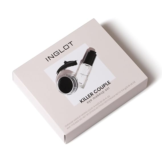 Inglot Eye Makeup Set Killer Couple Mascara Black 13.10 g | Defines and separates lashes for a full-lash effect; fragrance-free; suits all skin types