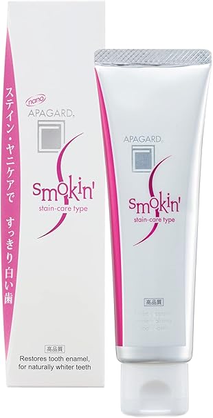 APAGARD Smokin' Remineralising Nano Hydroxyapatite Toothpaste - for Naturally Whiter Teeth Stain Removal Type 100 g Mild Mint Flavour
