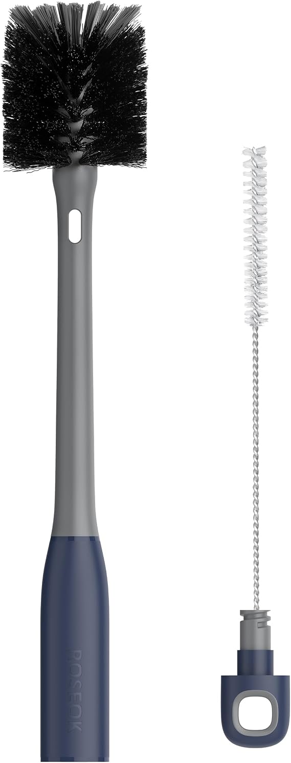 ROSEOK 2 in 1 Bottle Brush with Straw Cleaner Brush, Water Bottle Brush